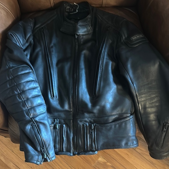 Other - Hein Gericke Genuine Black Leather Motorcycle Jacket